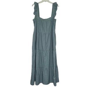 Nation LTD Camille dress in Fresh spritz stripe Evereve size XL 100% Pima Cotton